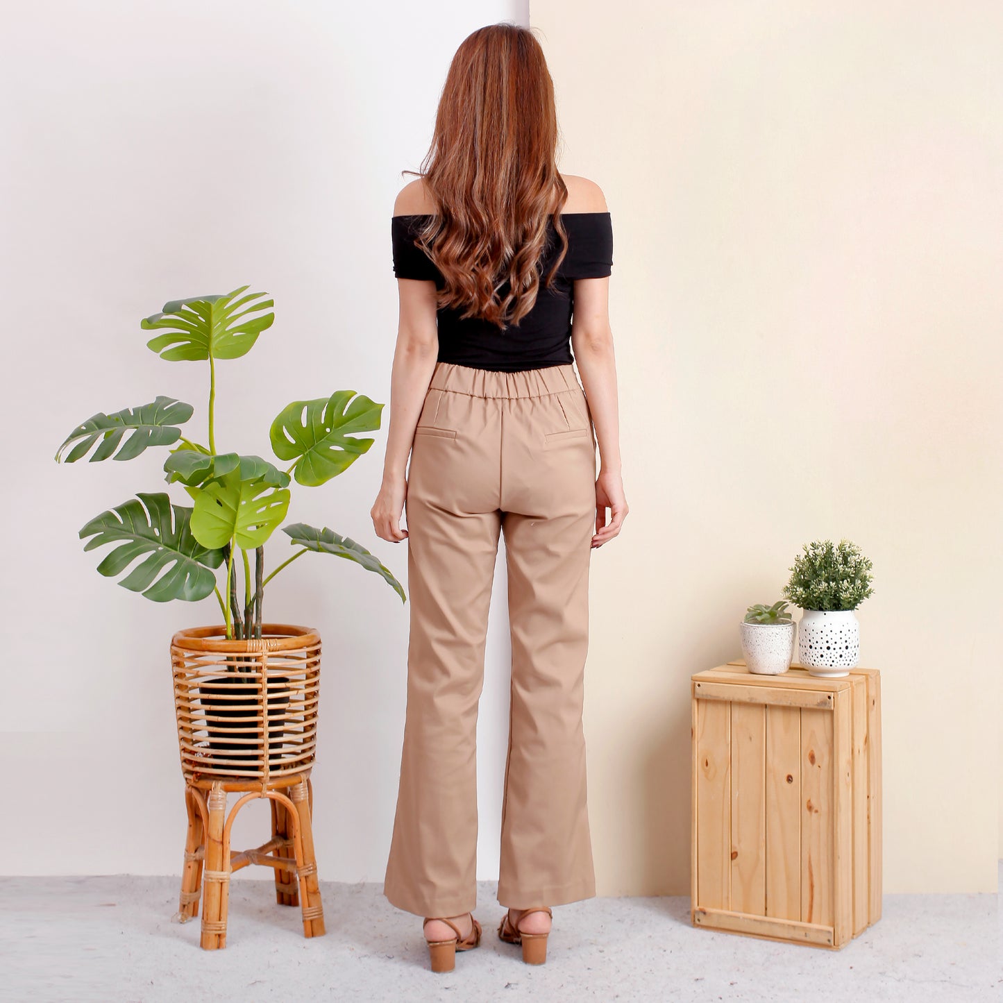 Katun HIghwaist Cutbray Stretch Premium Khaky