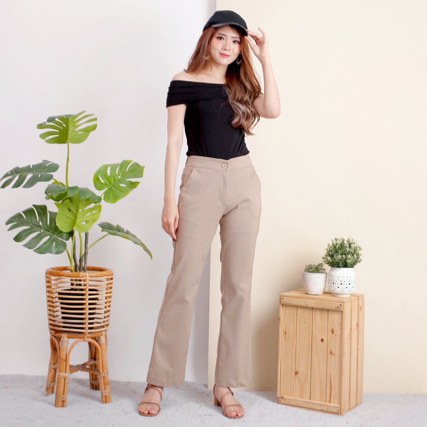 Katun HIghwaist Cutbray Stretch Premium Mink