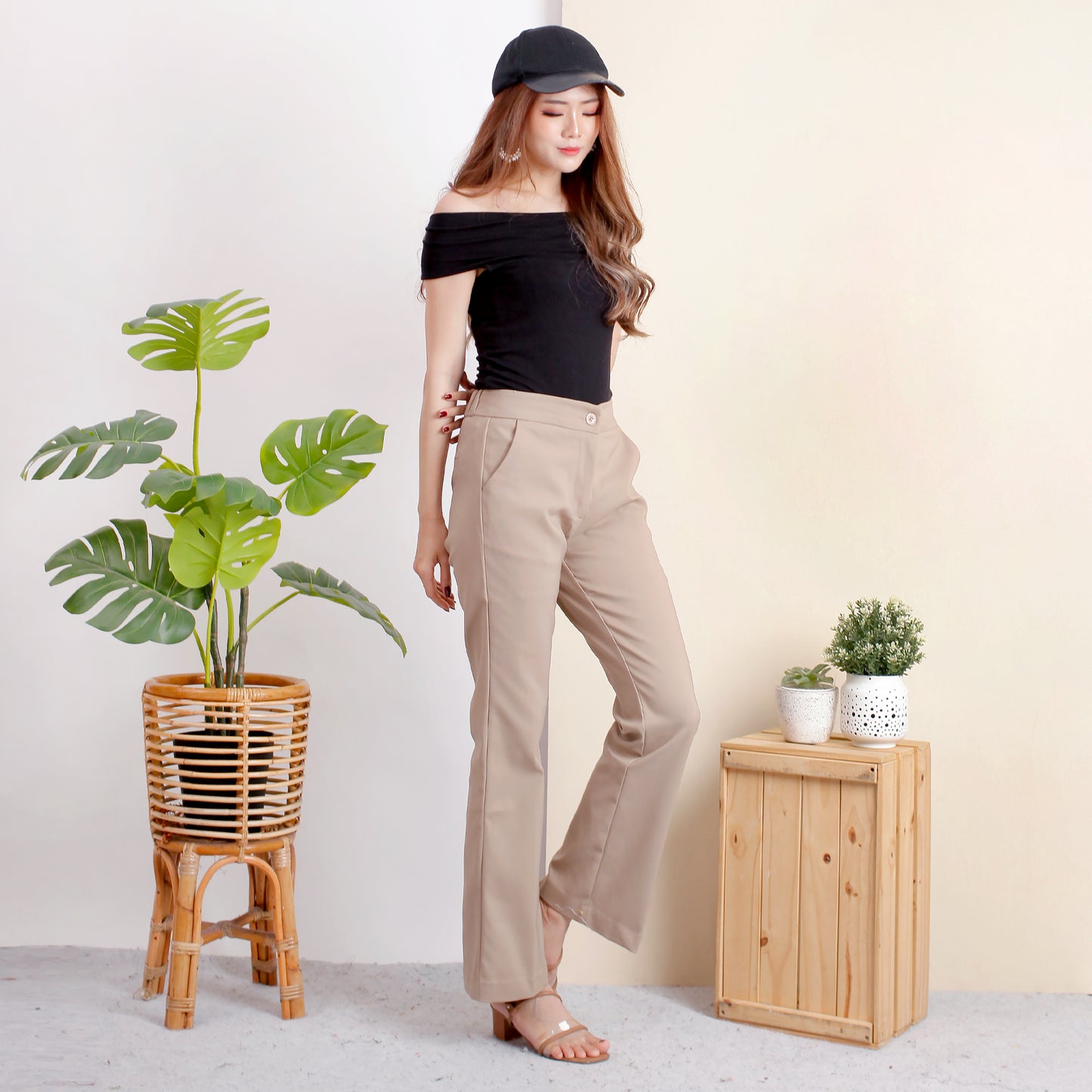Katun HIghwaist Cutbray Stretch Premium Mink