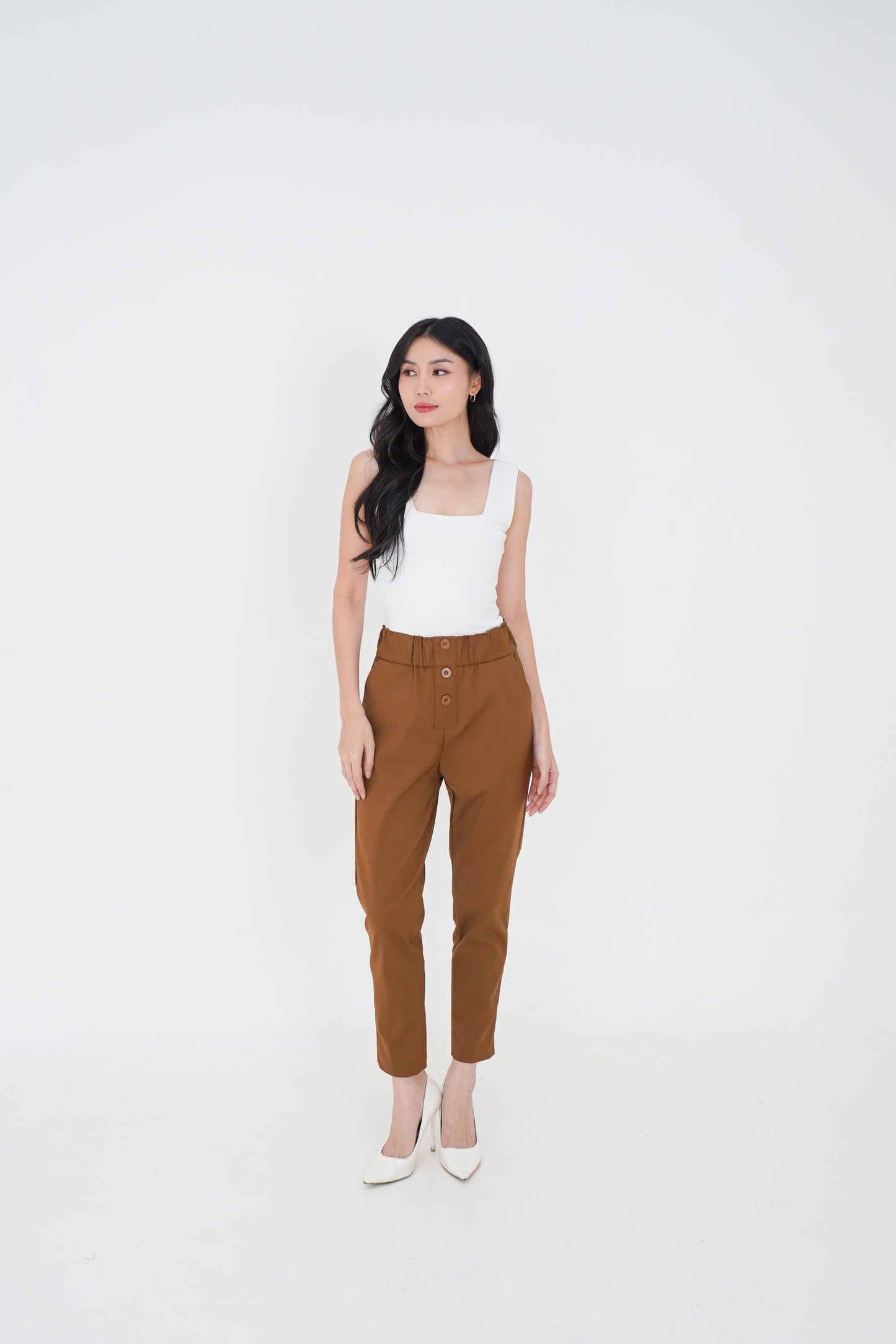 Katun Highwaist Pinggang Karet Kancing 3