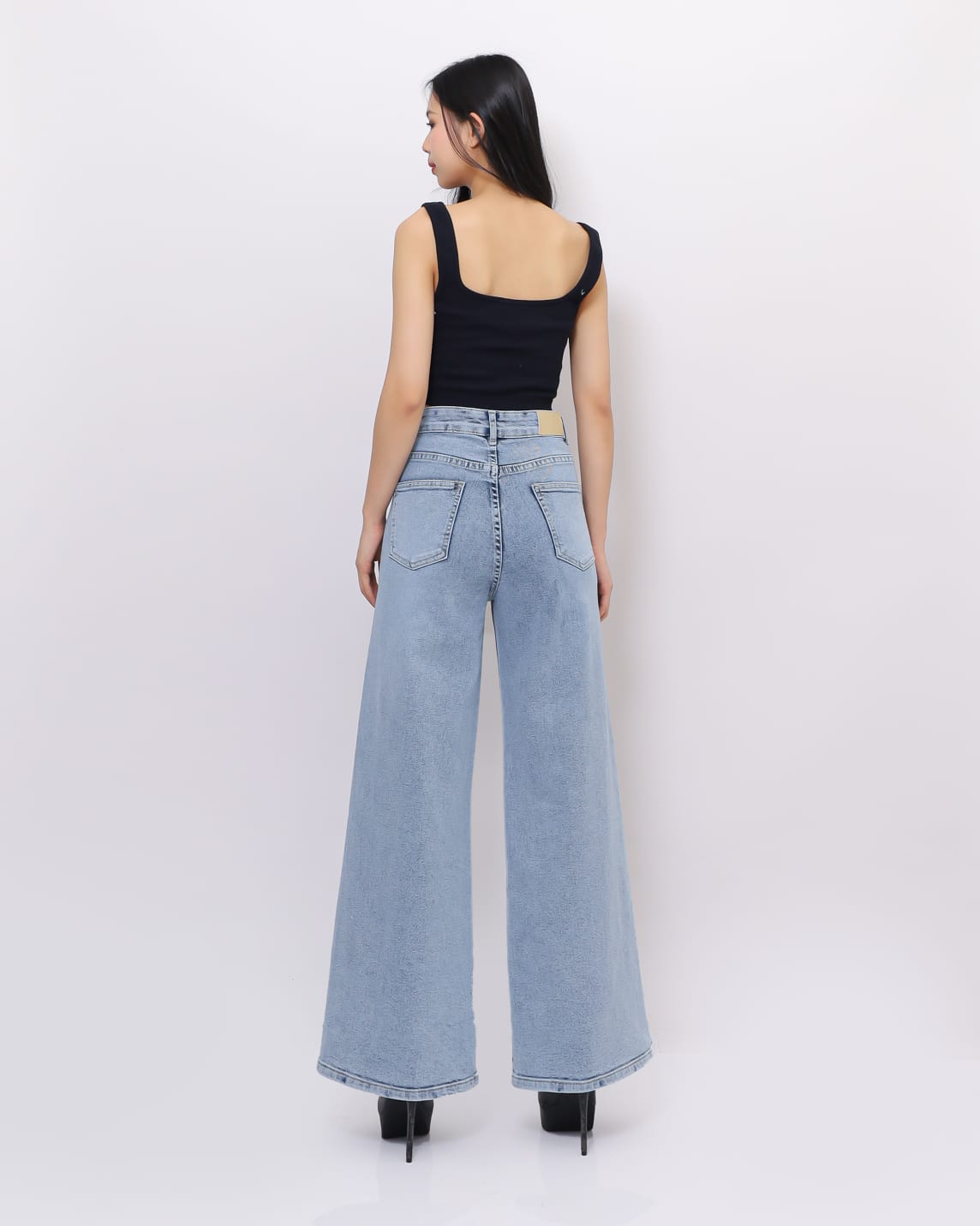 Jeans Kulot Skena Variasi Depan Stretch