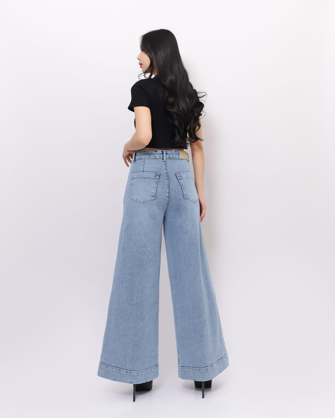 Jeans Kulot Skena Sambung Depan Stretch