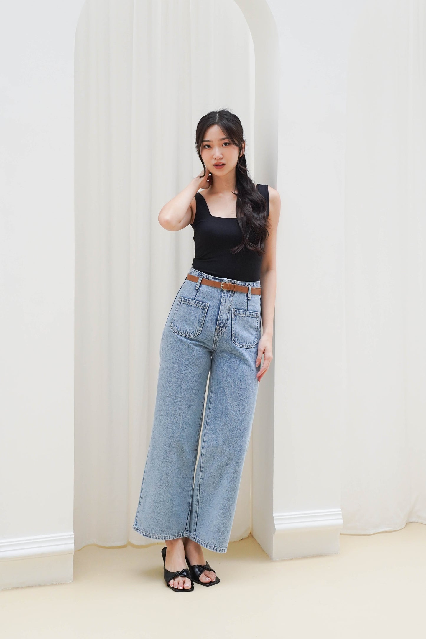 Jeans Kulot Maya Snow BIru