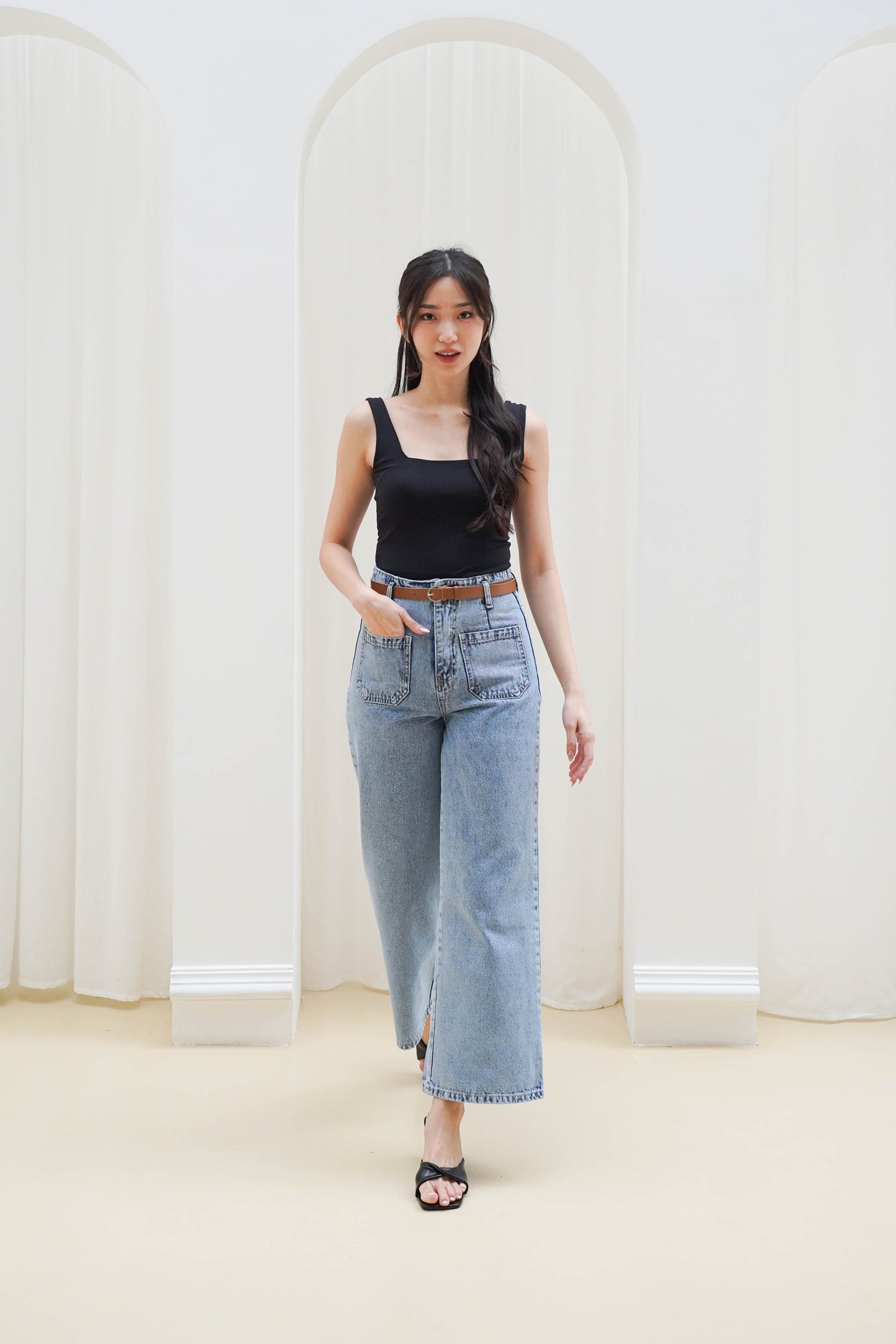 Jeans Kulot Maya Snow BIru