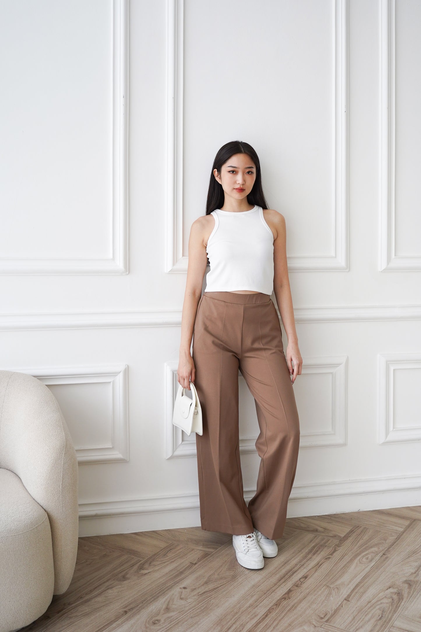 Celana Kulot Danielle Highwaist Pinggang Karet