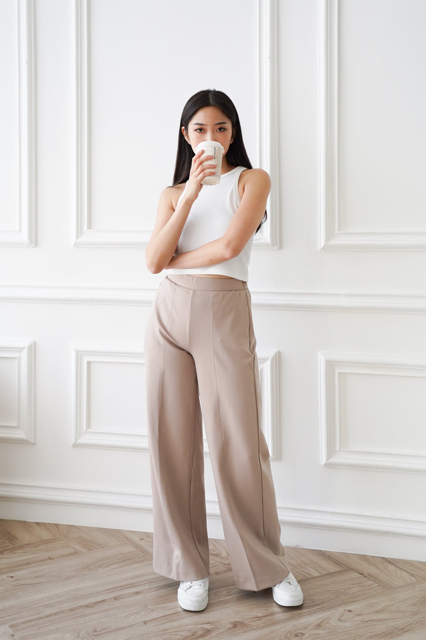 Celana Kulot Danielle Highwaist Pinggang Karet