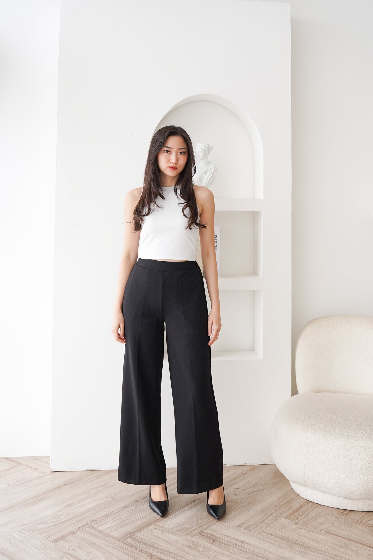 Celana Kulot Danielle Highwaist Pinggang Karet