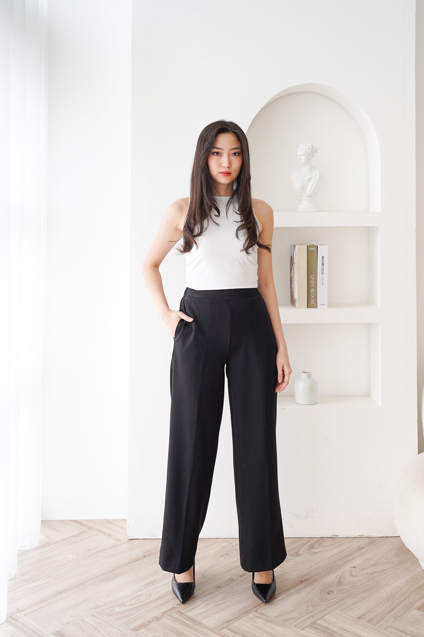 Celana Kulot Danielle Highwaist Pinggang Karet