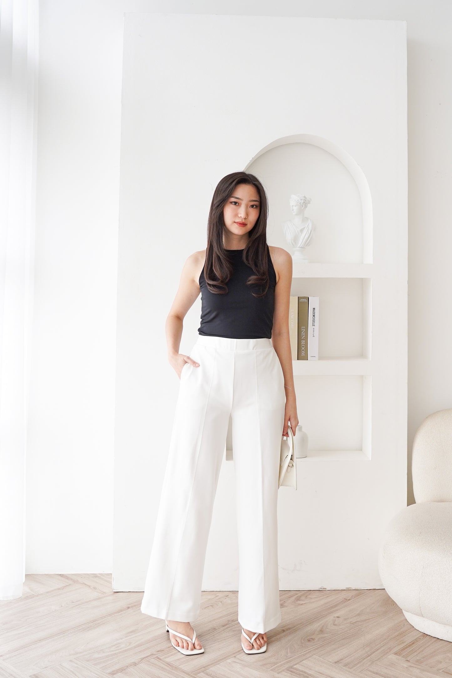 Celana Kulot Danielle Highwaist Pinggang Karet
