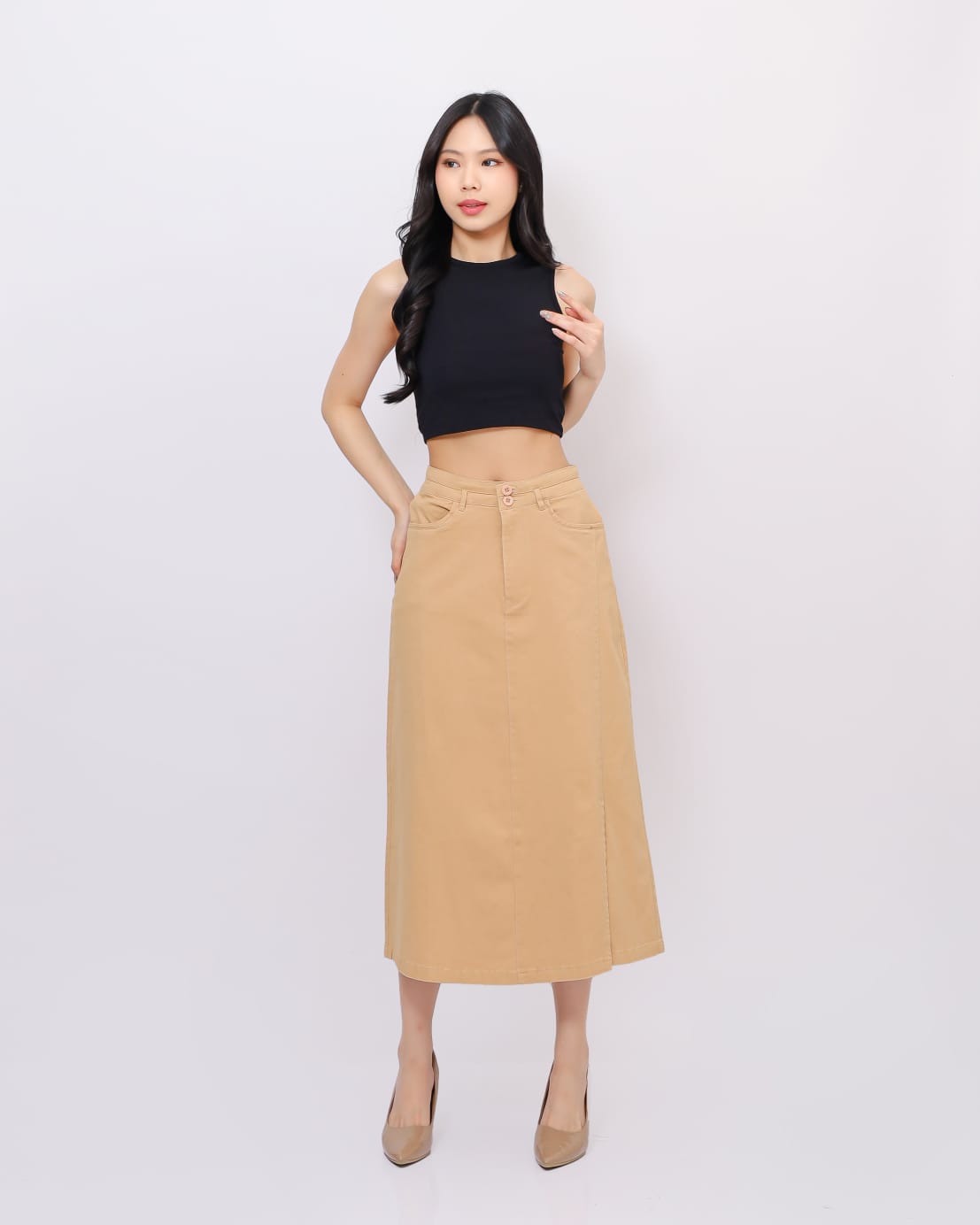 Rok Highwaist Katun Stretch