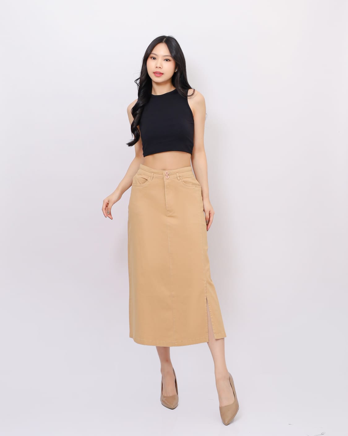 Rok Highwaist Katun Stretch