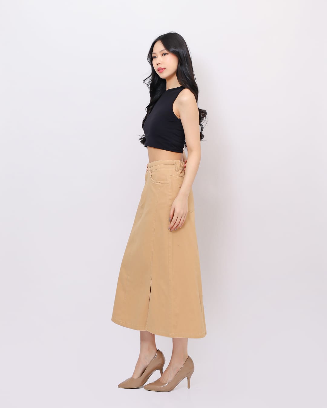 Rok Highwaist Katun Stretch