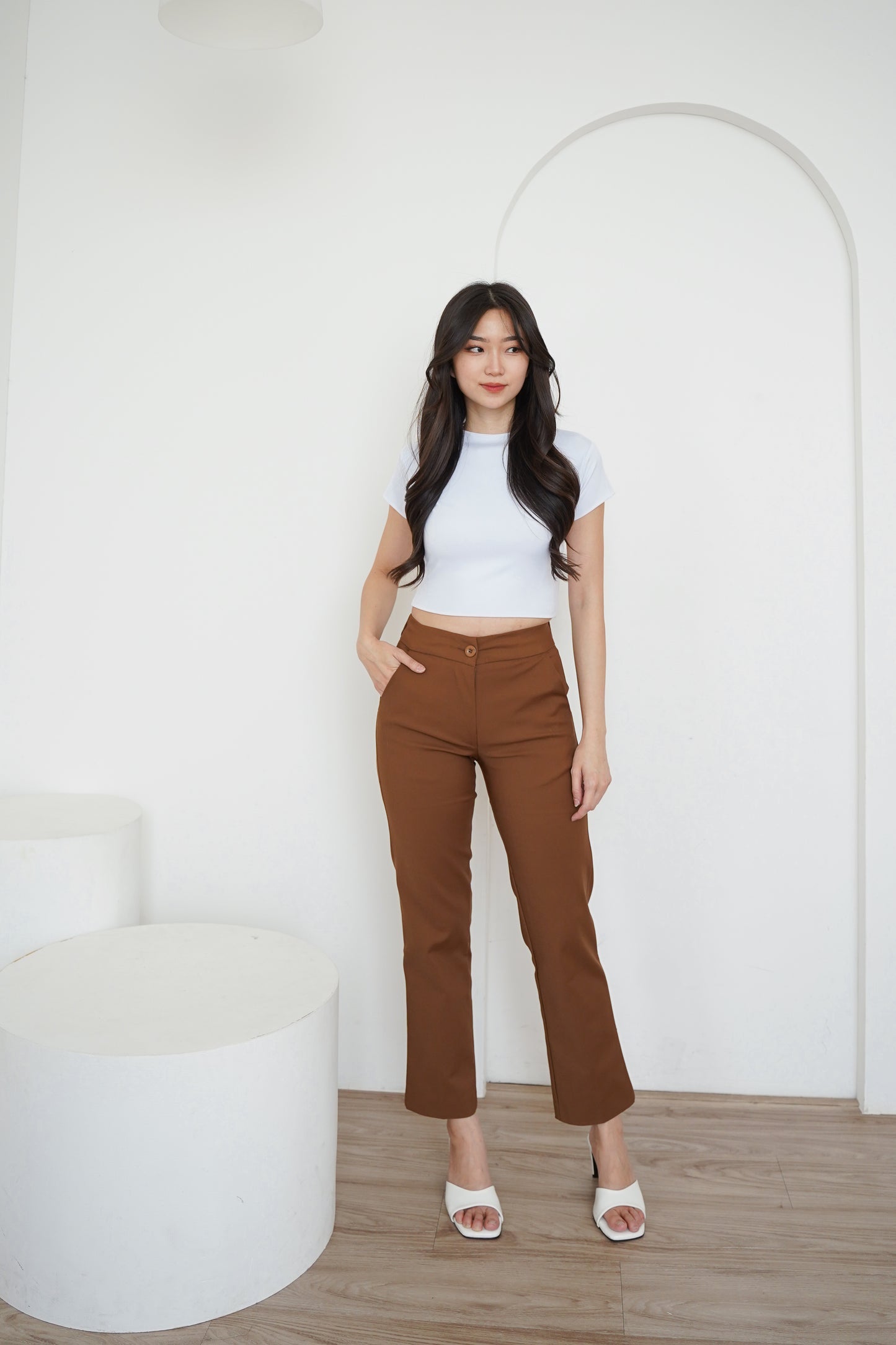 Katun High Waist Kulot Stretch Premium