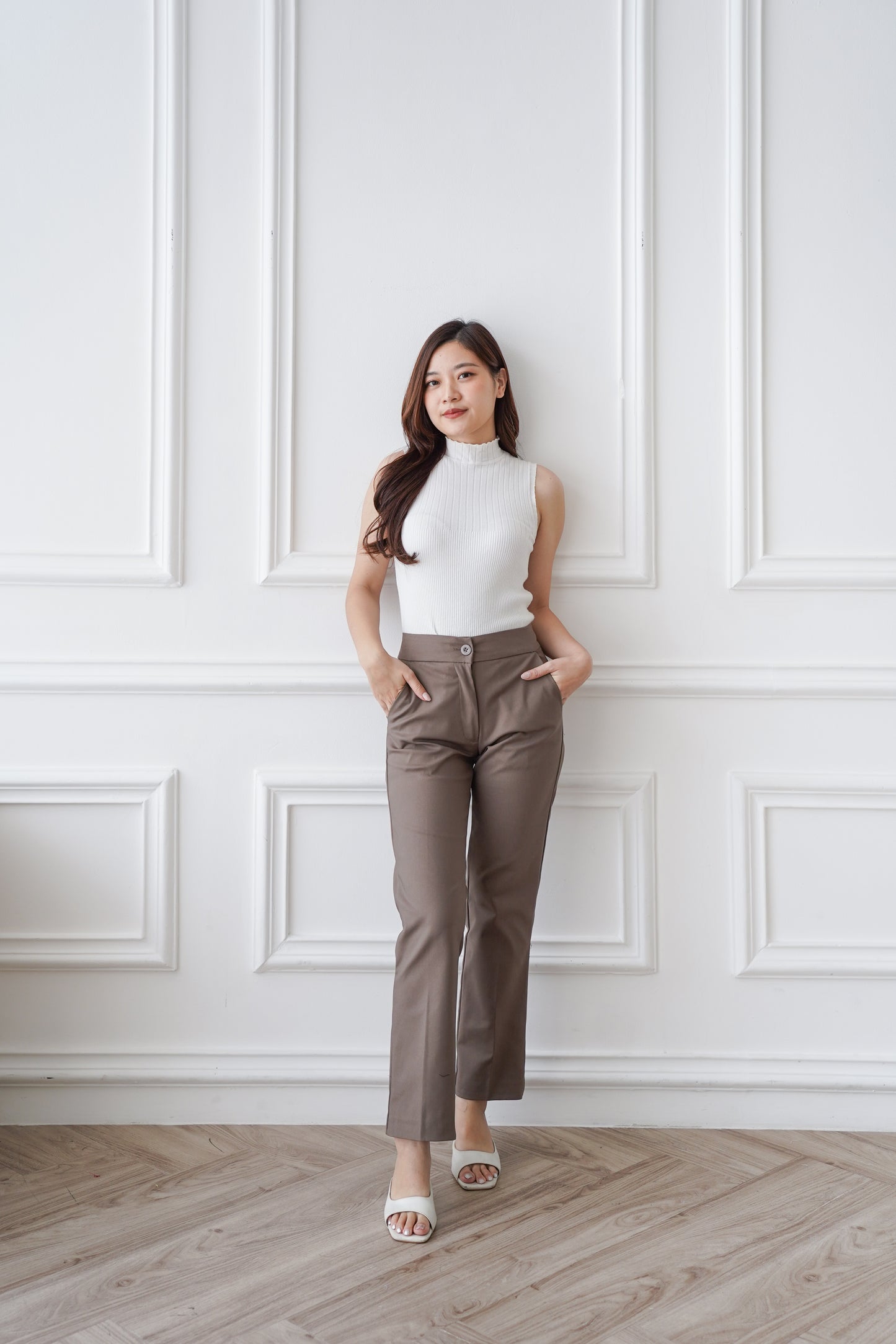 Katun High Waist Kulot Stretch Premium