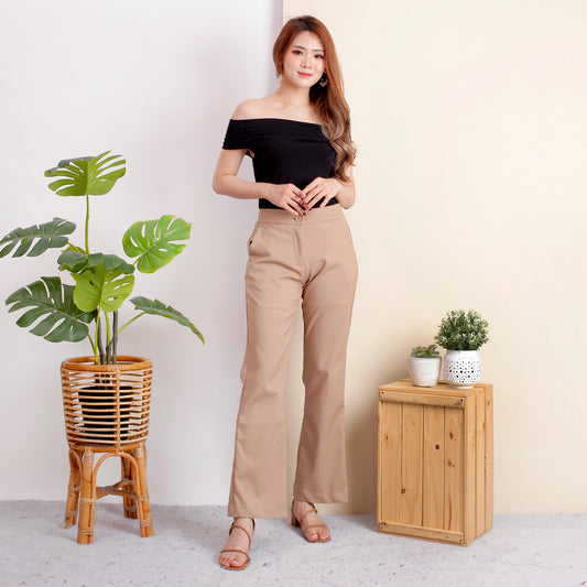 Katun HIghwaist Cutbray Stretch Premium Khaky