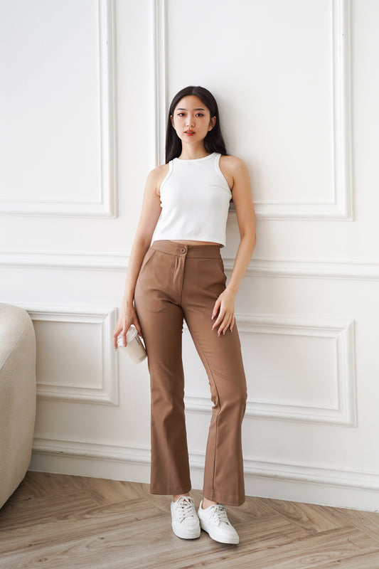 Katun HIghwaist Cutbray Stretch Premium Taupe