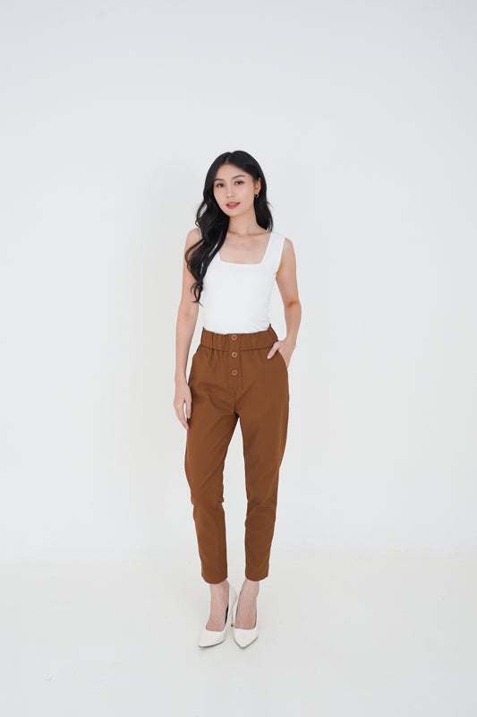 Katun Highwaist Pinggang Karet Kancing 3