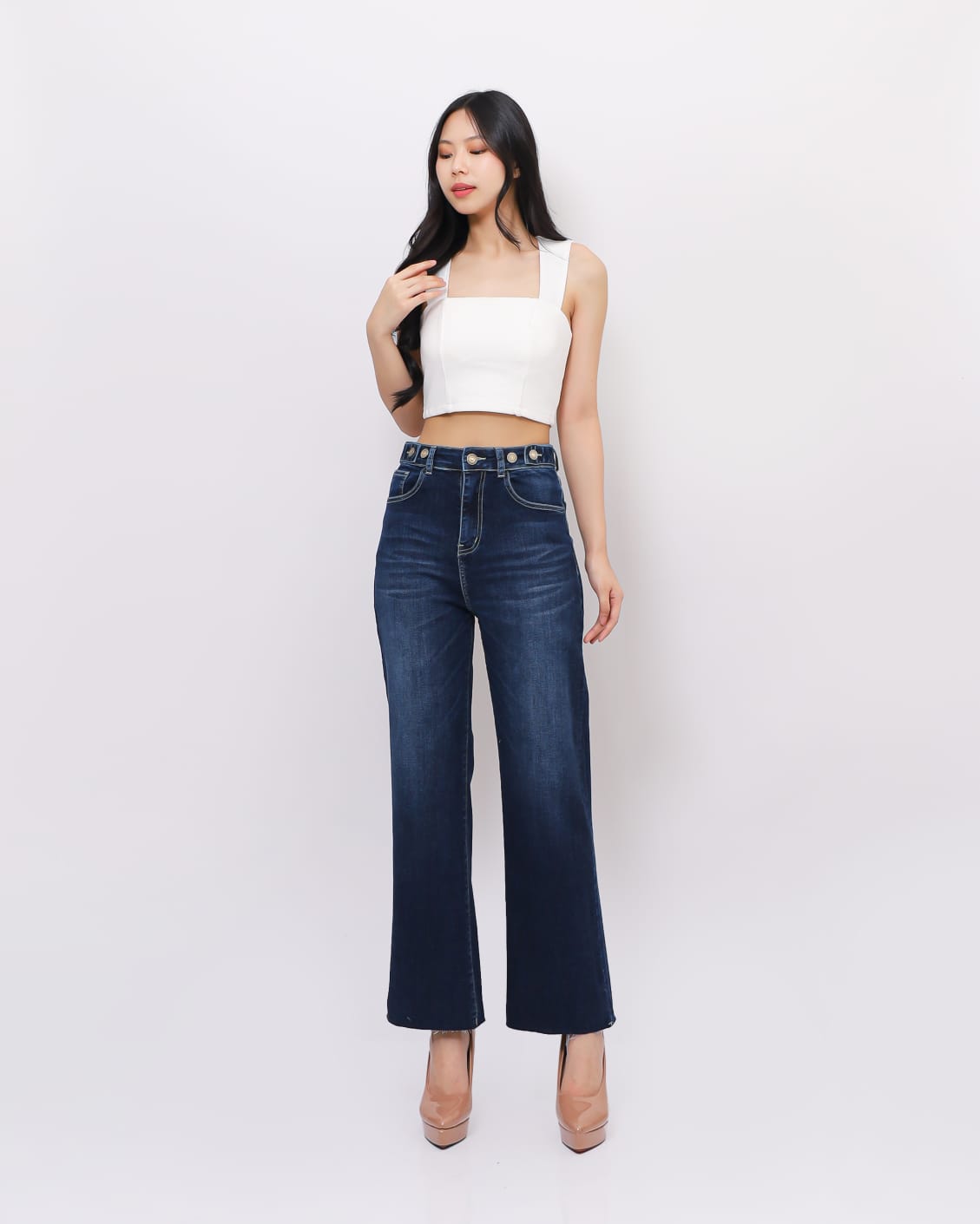 Kulot Aurora Straight Cut Highwaist Stretch Enzim Bio