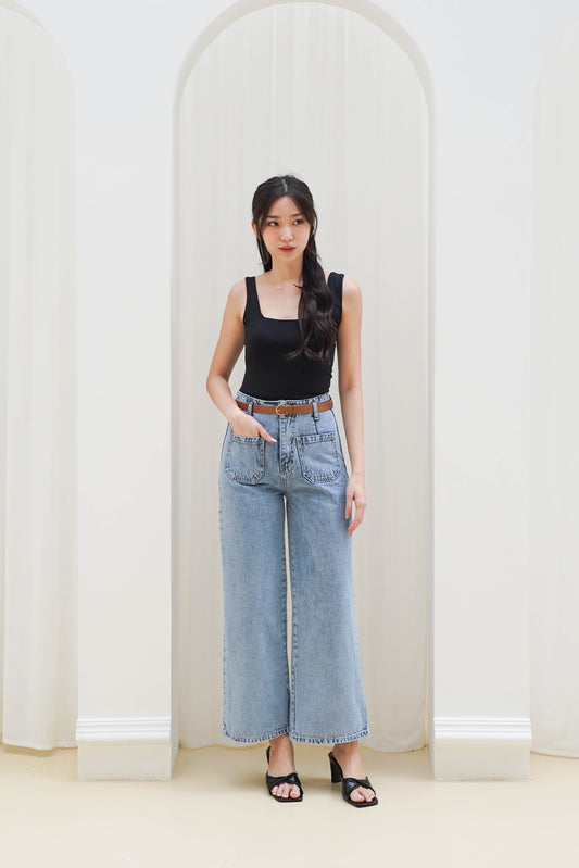 Jeans Kulot Maya Snow BIru