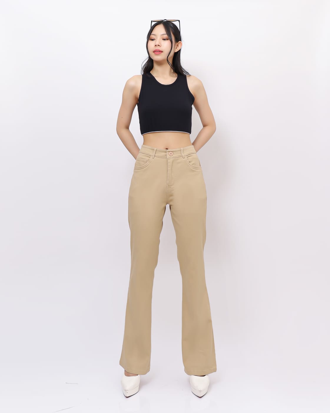 Celana Cutbray Highwaist Katun
