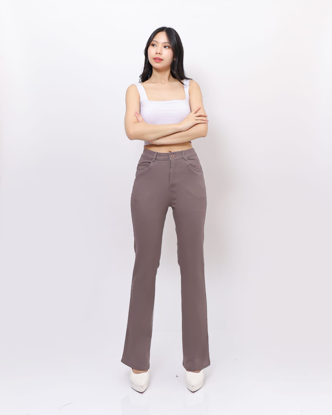 Celana Cutbray Highwaist Katun