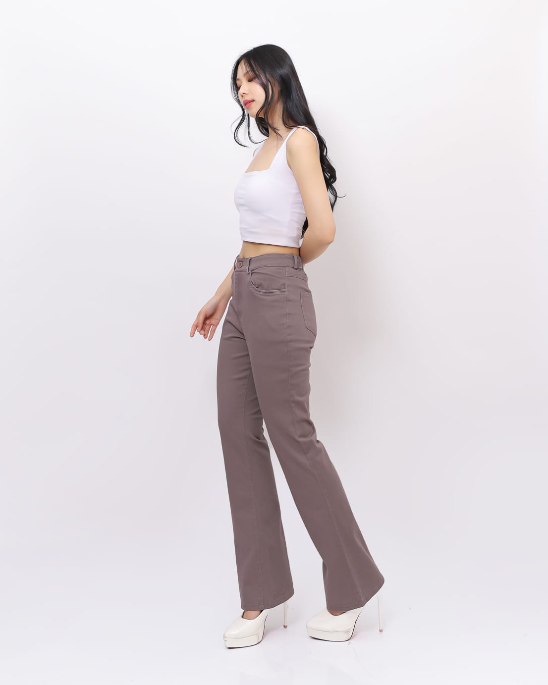 Celana Cutbray Highwaist Katun